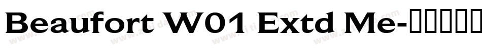 Beaufort W01 Extd Me字体转换